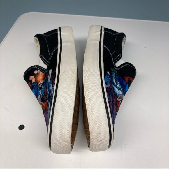 THE JOKER Sz 9 Harley Quinn Slip-On Sneakers Colourful Comfort Shoes - Picture 12 of 12